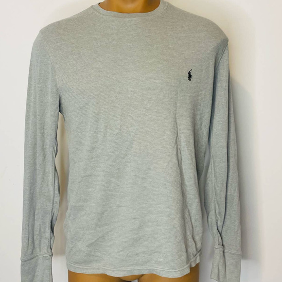 Polo Ralph Lauren Other - Polo Ralph Lauren Thermal T-Shirt Mens LARGE Gray Crewneck Long Sleeve Casual